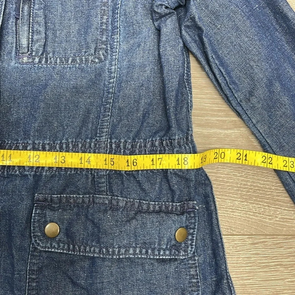 Talbots Denim Safari Utility Jacket Cotton Hemp S - Picture 8 of 16